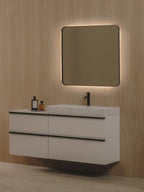 Roca Ona Medium Height Basin Mixer Smooth Body with Cold Start