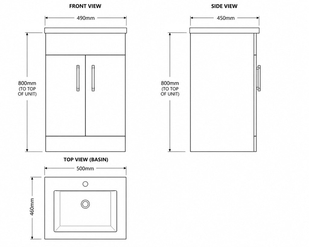 Monica 50 2-Door Combination - Matt Black