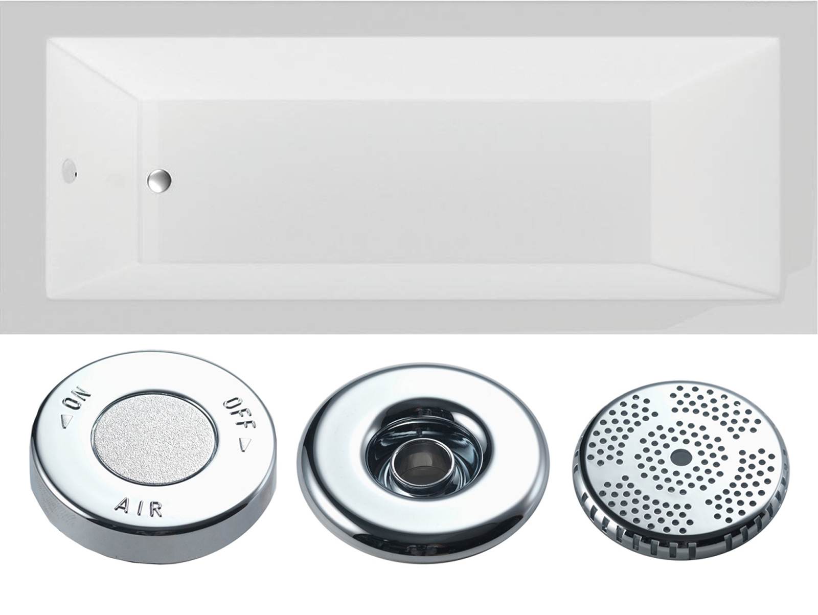 Montana Single Ended Bath - Whirlpool Option 1