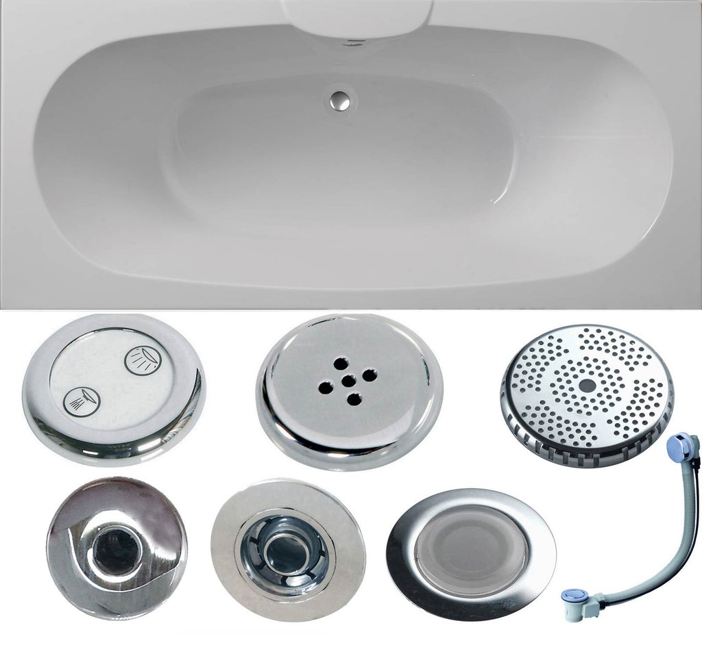 Nebraska Double Ended Superspec Whirlpool Bath - Option 6