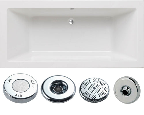 Nevada Single Ended Bath - Whirlpool Option 2