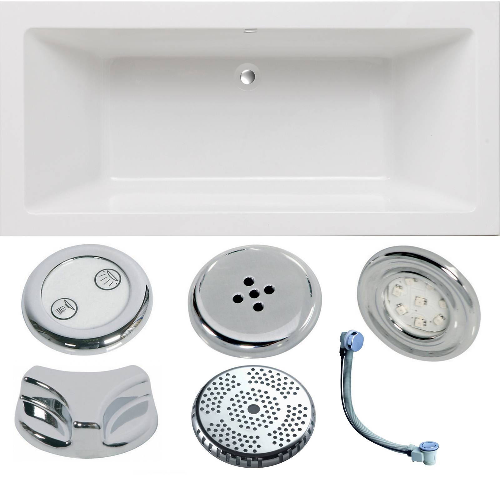 Nevada Single Ended Bath - Whirlpool Option 5