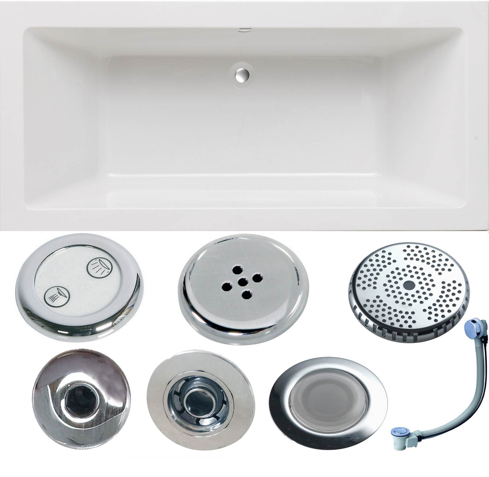 Nevada Single Ended Bath - Whirlpool Option 6