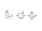 Roca Floor Standing Back to Wall Toilet with Roca Rimless® Vortex