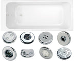 Oklahoma 1700 x 700mm Single Ended Whirlpool Bath - Option 3