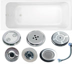 Oklahoma 1700 x 700mm Single Ended Whirlpool Bath - Option 6