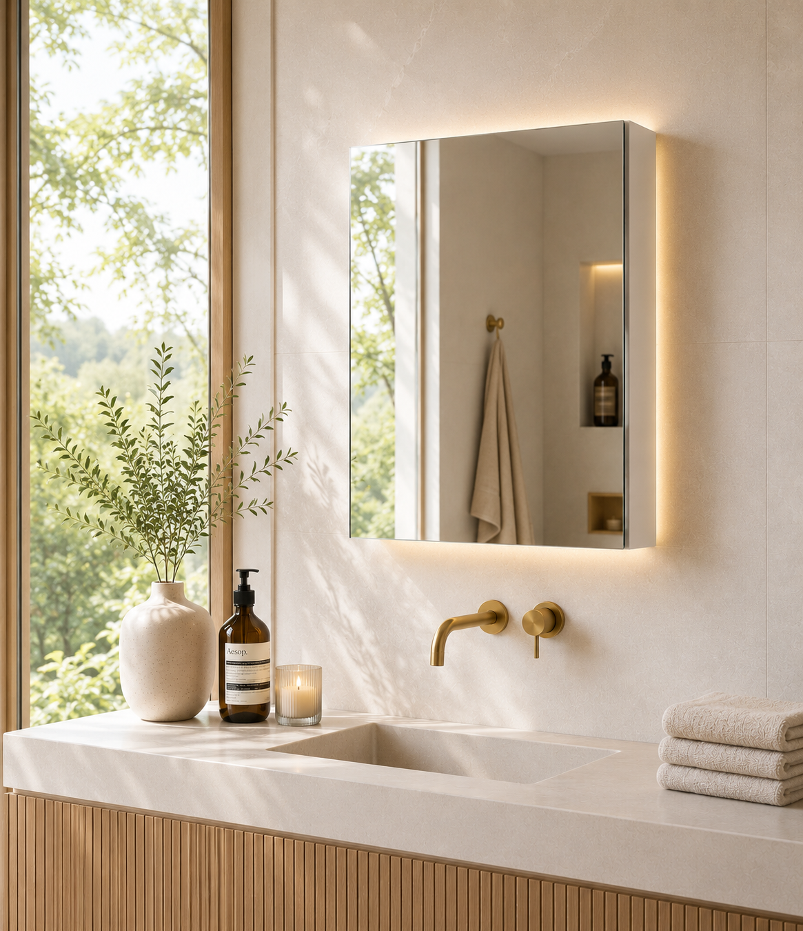 Options 40 1-Door Mirror Cabinet