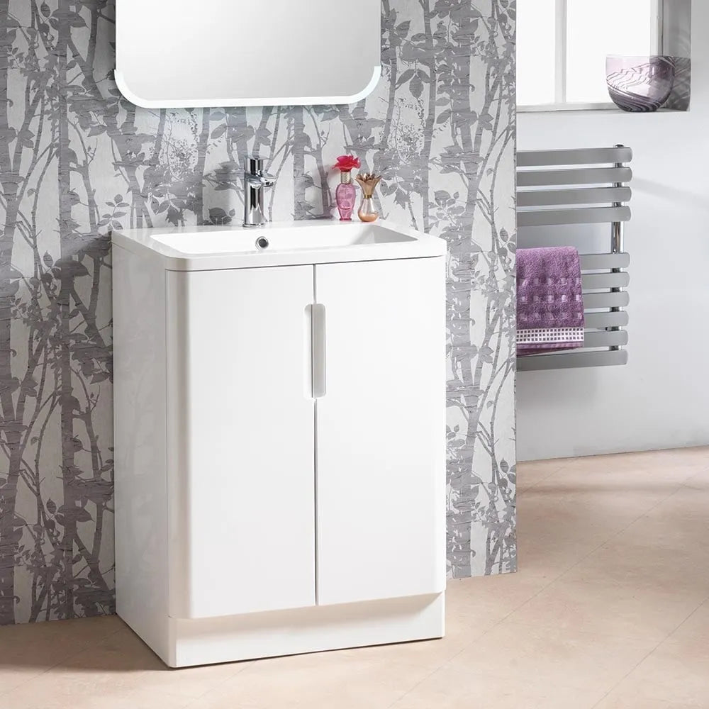 Oxford 60 Vanity Unit & Basin - Gloss White