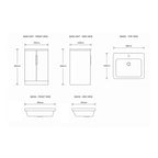 Oxford 50 Vanity Unit & Basin - Gloss White
