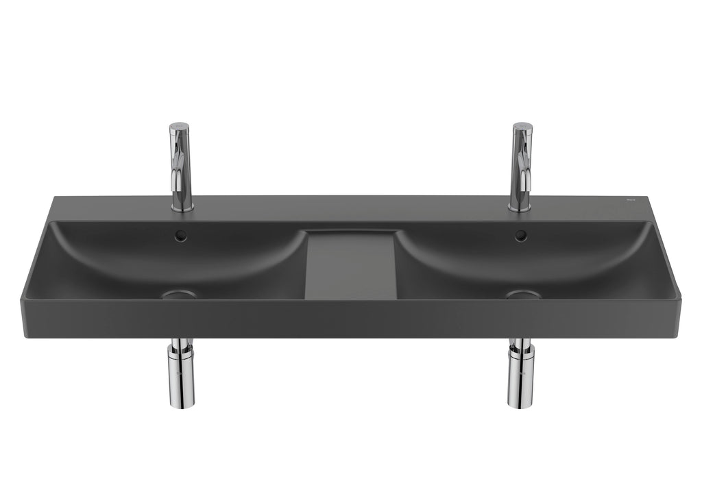 Roca Ona Matt Black Wall-Hung Standard Basin