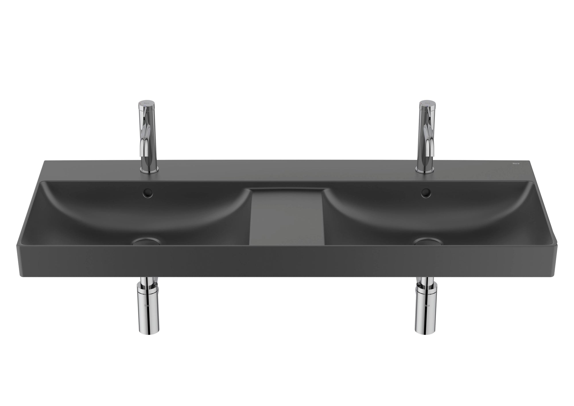 Roca Ona Matt Black Wall-Hung Standard Basin