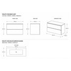 Rialto 100 2-Drawer Wall-Hung Vanity Unit