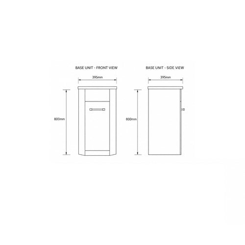 Richmond 400mm Corner Base Unit & Basin