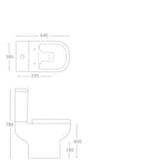 Rimini Rimless Close Coupled Pan and Soft Close Seat