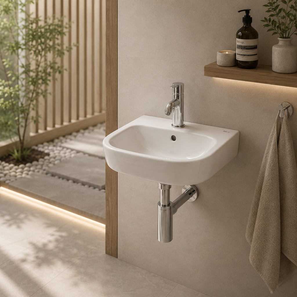 Roca Debba Cloakroom Basin - 550 x 440mm - 1 Tap Hole