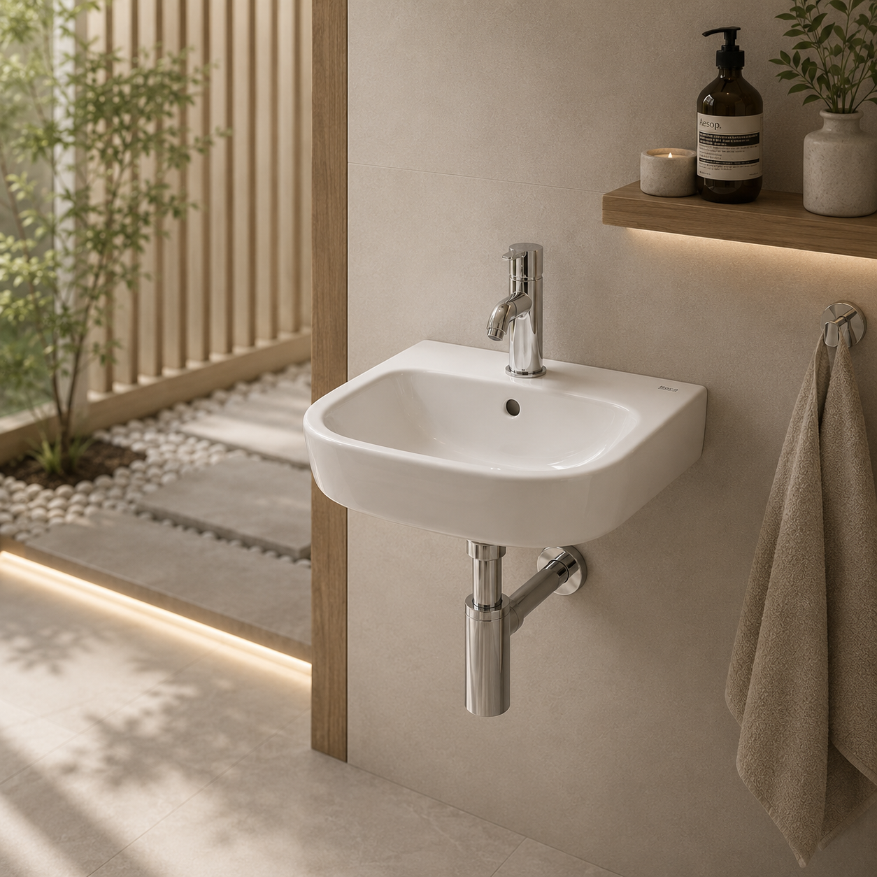 Roca Debba Cloakroom Basin - 550 x 440mm - 1 Tap Hole