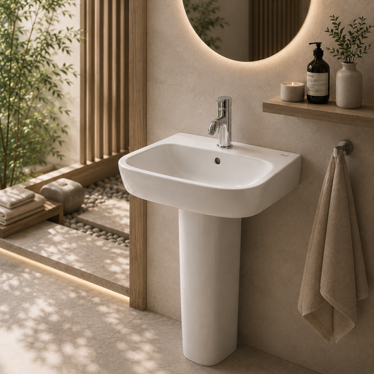 Roca Debba Cloakroom Basin - 550 x 440mm - 1 Tap Hole