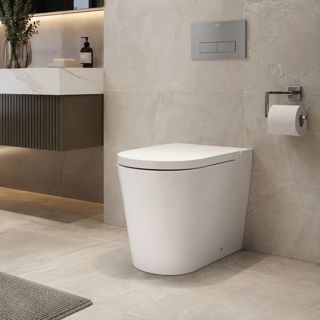 Roca Inspira Round Rimless Back to Wall Pan