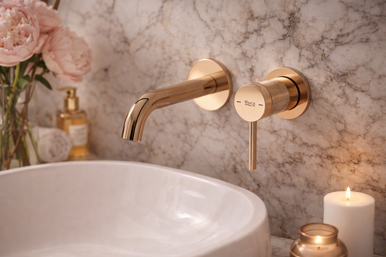 Roca Ona Wall-Mounted Basin Mixer