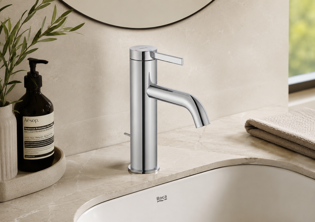 Roca Ona Basin Mixer with Cold Start