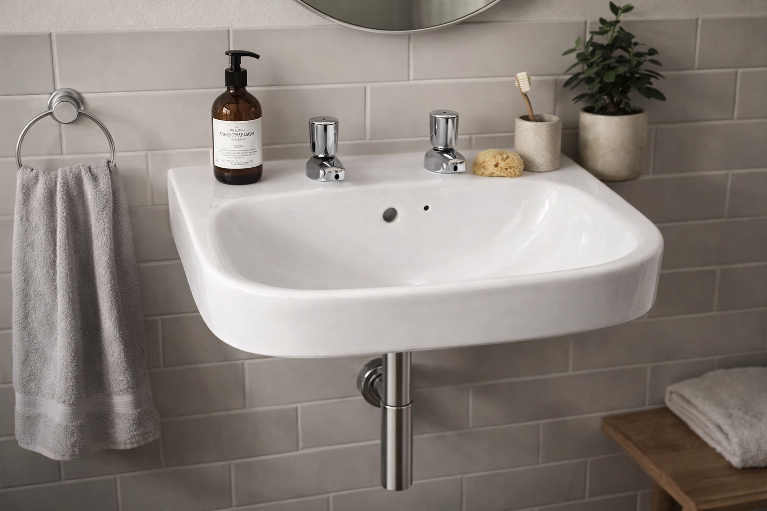 Roca Debba Cloakroom Basin - 550 x 440mm - 2 Tap Hole