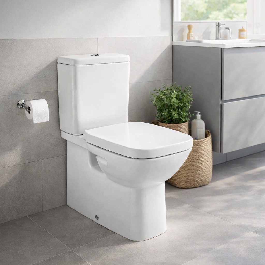 Roca Debba Square Close Coupled Pan - Closed Back
