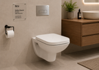 Roca Debba Square Rimless Wall Hung Pan