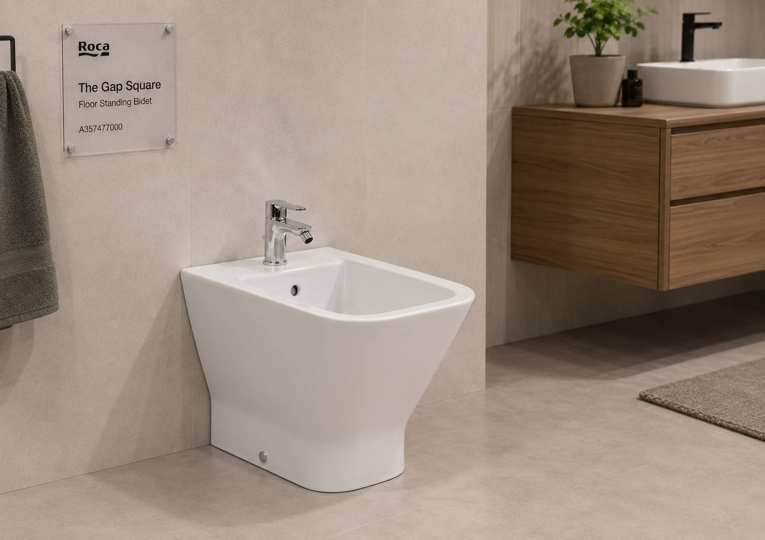 Roca The Gap Square Floor Standing Bidet