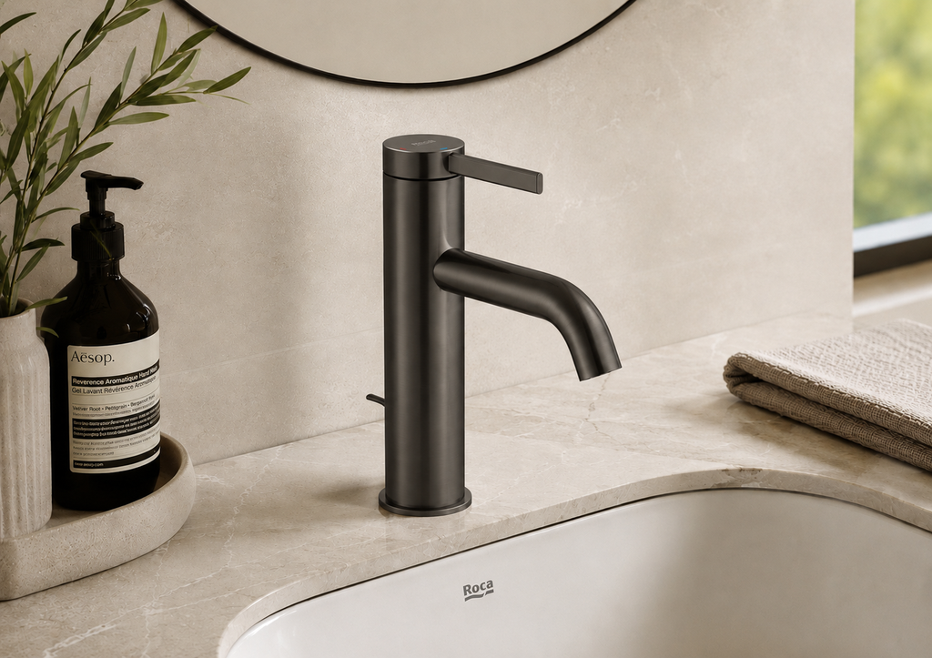 Roca Ona Basin Mixer with Cold Start