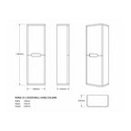 Roma 35 2-Door Wall-Hung Reversible Column - Graphite