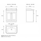 Ruxley 60 Vanity Unit & Basin - Graphite