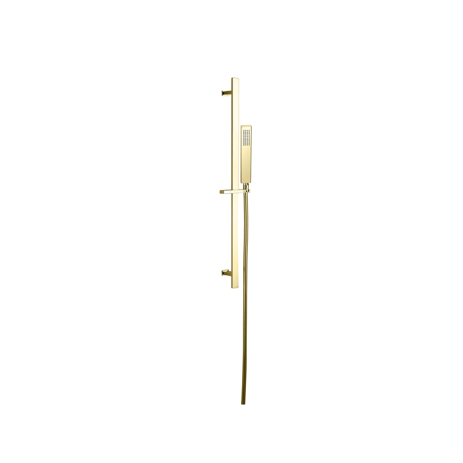 Bedgebury Deluxe Square Riser Rail Kit - Brushed Brass