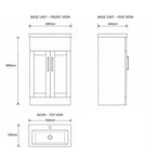 Stamford 50 Base Unit and Basin - Platinum Grey
