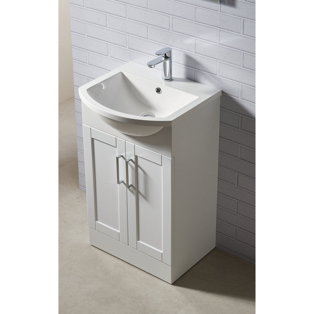 Stamford 60 Base Unit and Basin - Gloss White