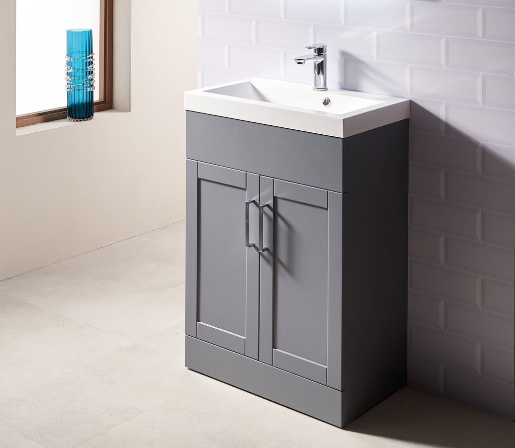 Stamford 50 Base Unit and Basin - Platinum Grey