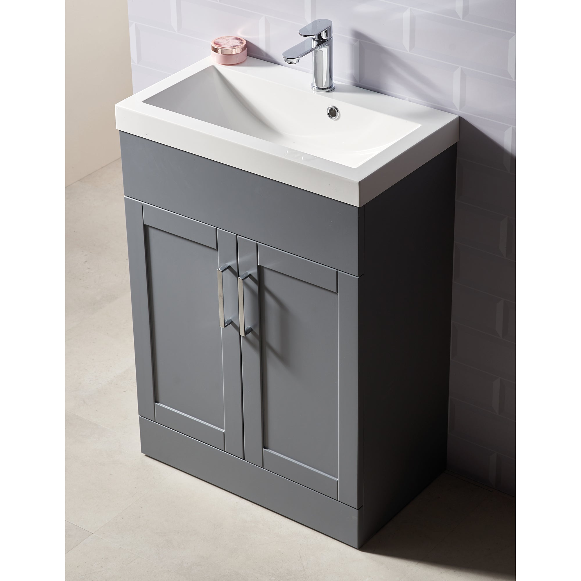 Stamford 60 Base Unit and Basin - Platinum Grey