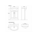 Stamford 60 Base Unit and Basin - Gloss White