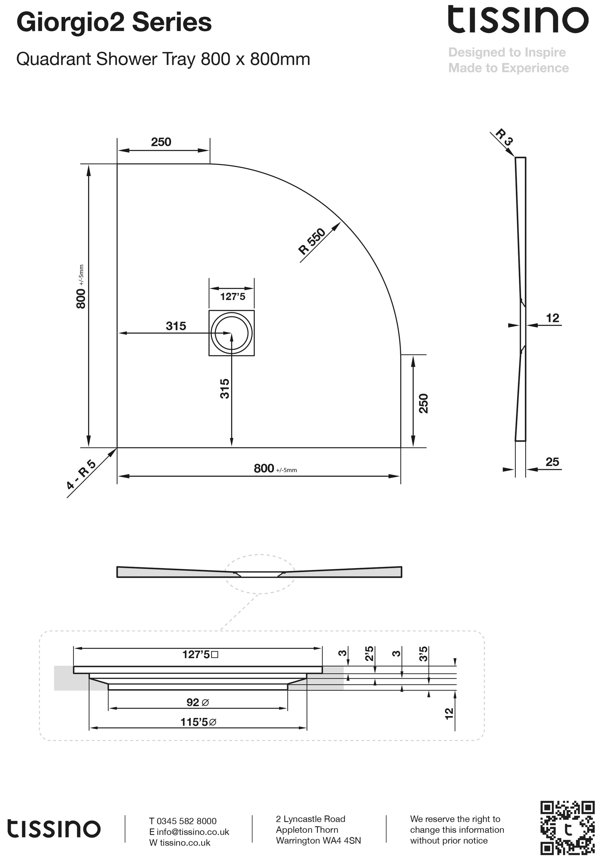 Giorgio2 Quadrant Shower Trays