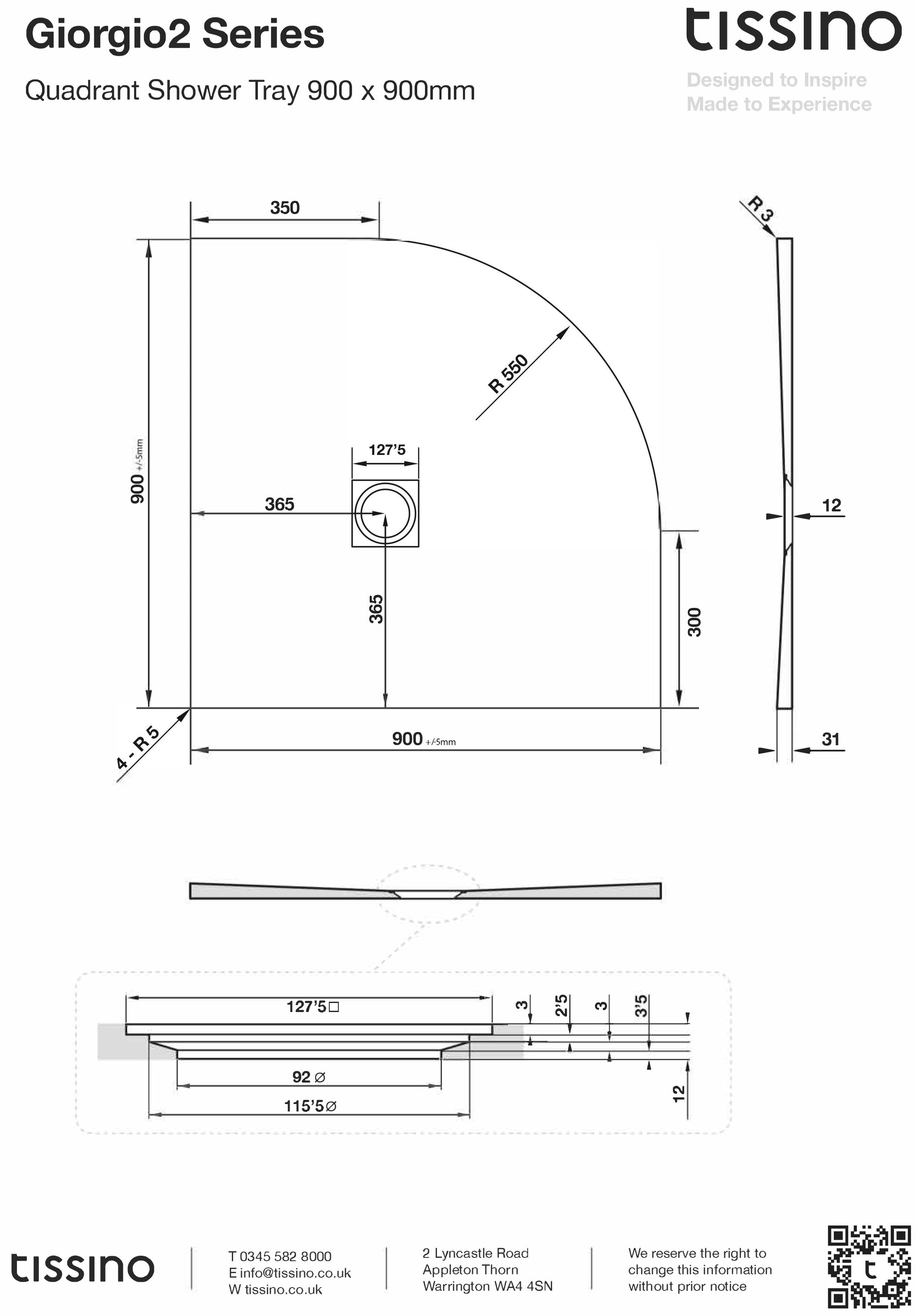 Giorgio2 Quadrant Shower Trays