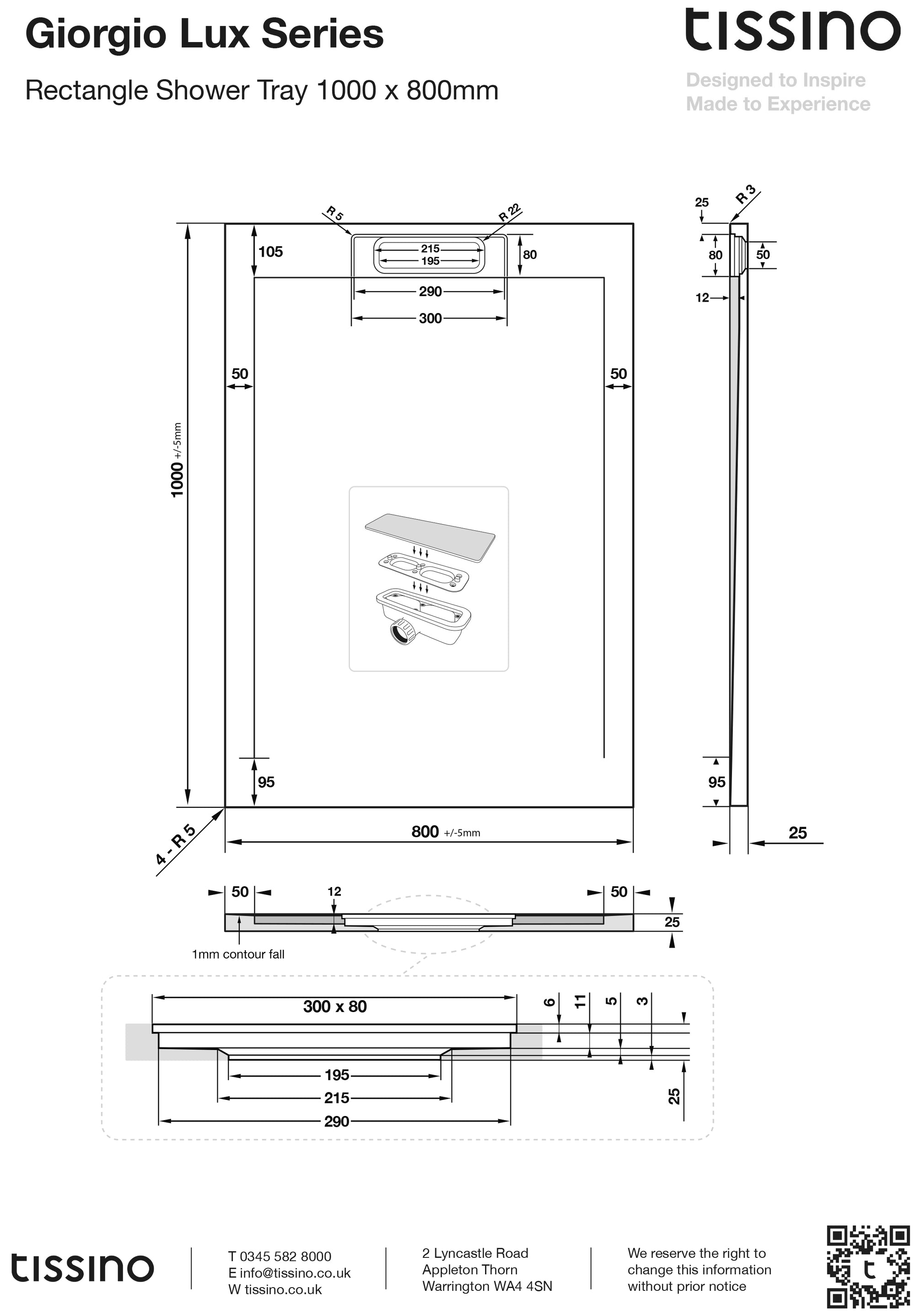 Giorgio Lux Square & Rectangle Shower Trays