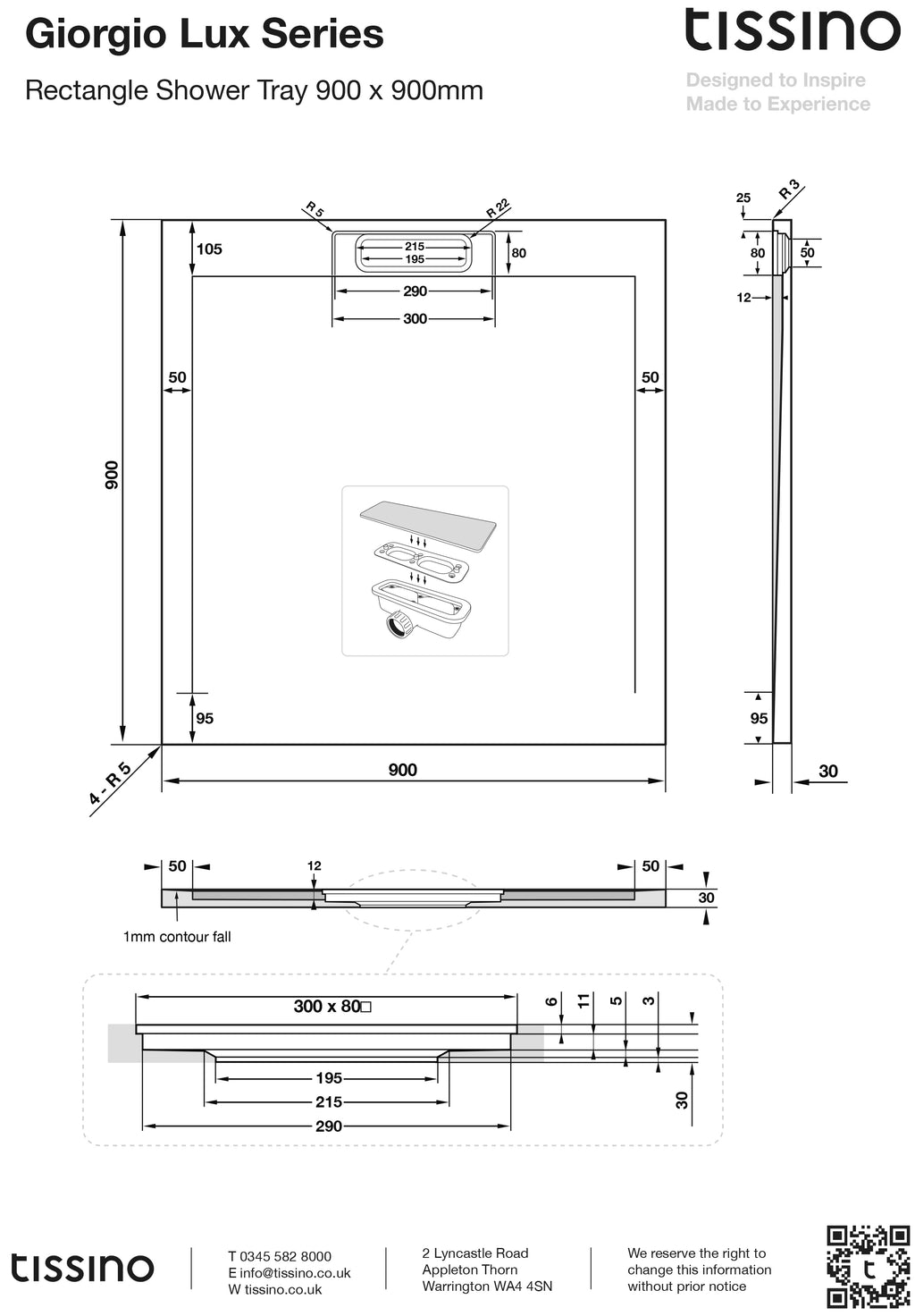 Giorgio Lux Square & Rectangle Shower Trays