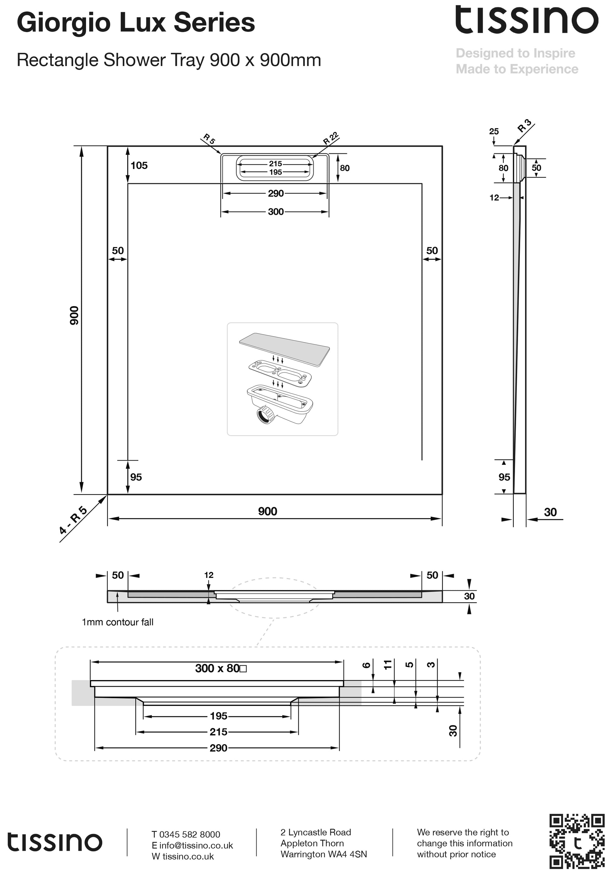 Giorgio Lux Square & Rectangle Shower Trays