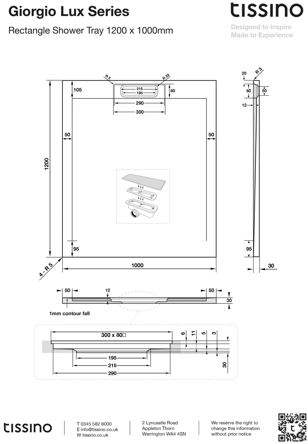 Giorgio Lux Square & Rectangle Shower Trays