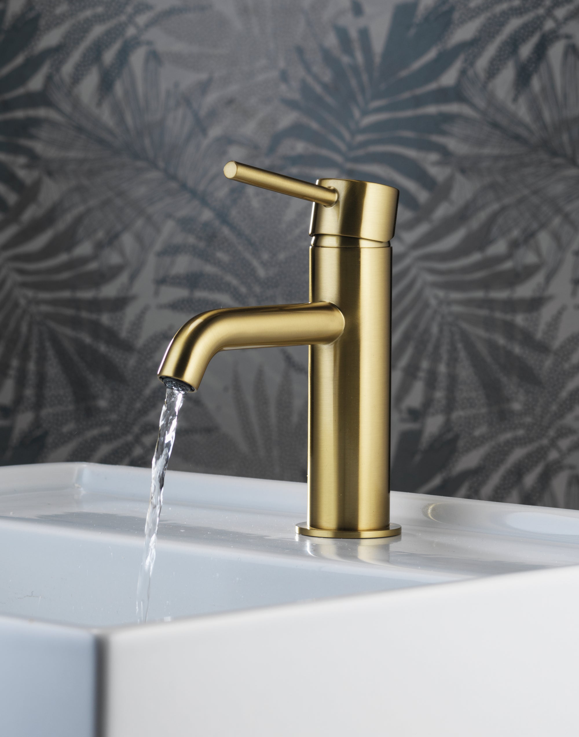 Tuscany Brushed Brass Mini Basin Mixer