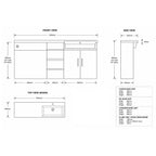Urban 1500mm 1-Piece Basin Combination