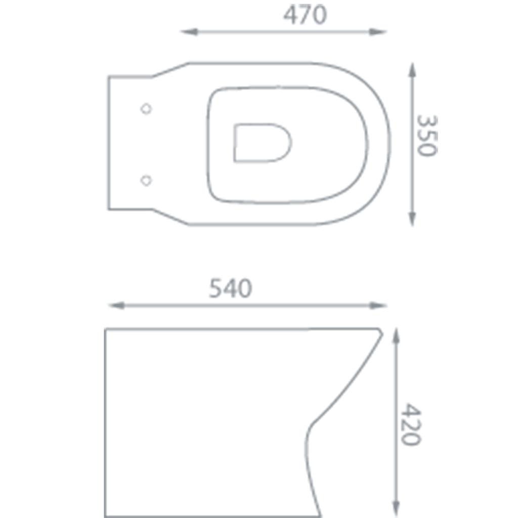 Venice Rimless Back-to-Wall Pan & Soft Close Seat