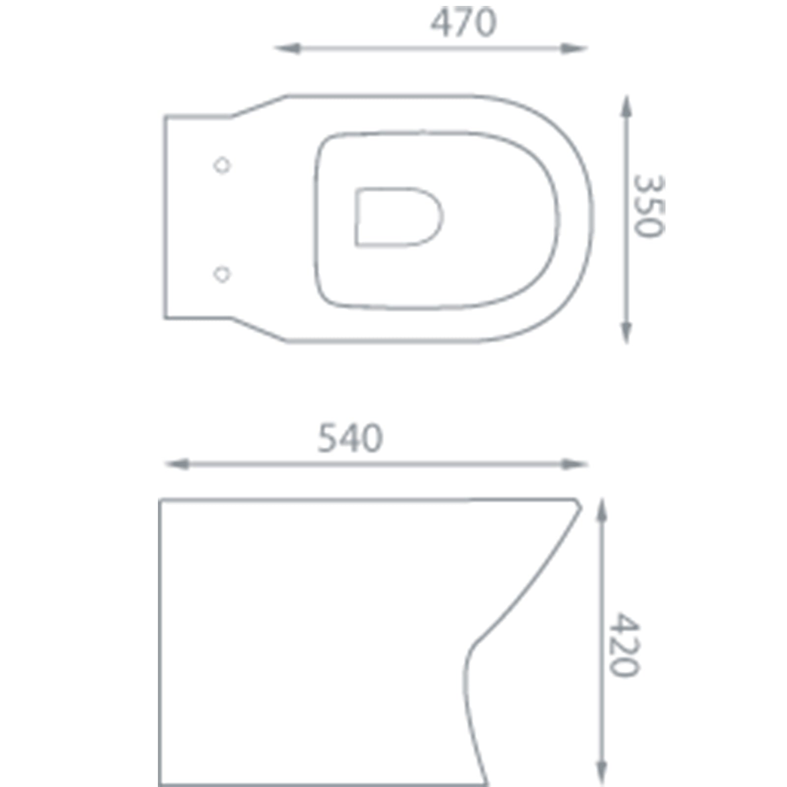 Venice Rimless Back-to-Wall Pan & Soft Close Seat