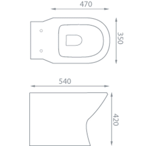 Venice Rimless Back-to-Wall Pan & Soft Close Seat