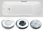 Virginia Twin Gripped Bath - Whirlpool Option 1