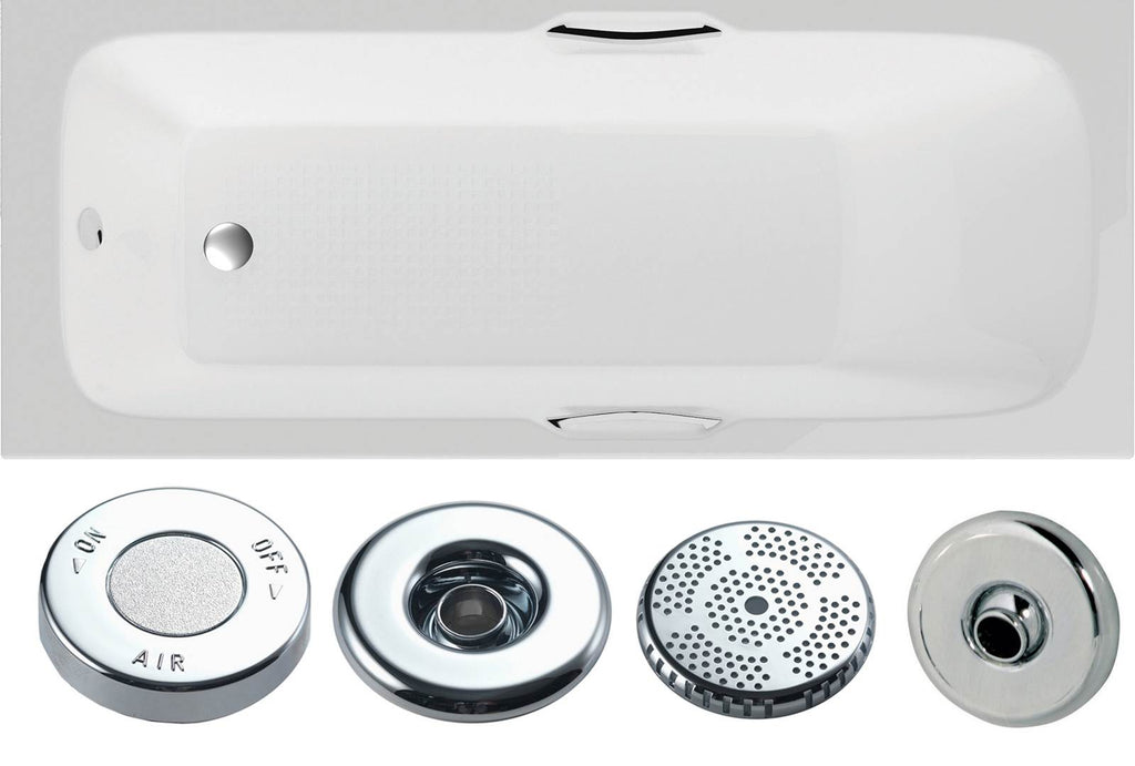 Virginia Twin Gripped Bath - Whirlpool Option 2